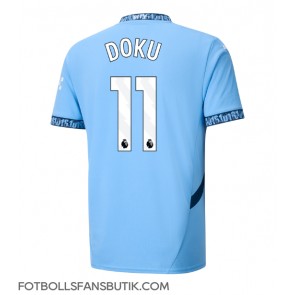 Manchester City Jeremy Doku #11 Replika Hemmatröja 2024-25 Kortärmad